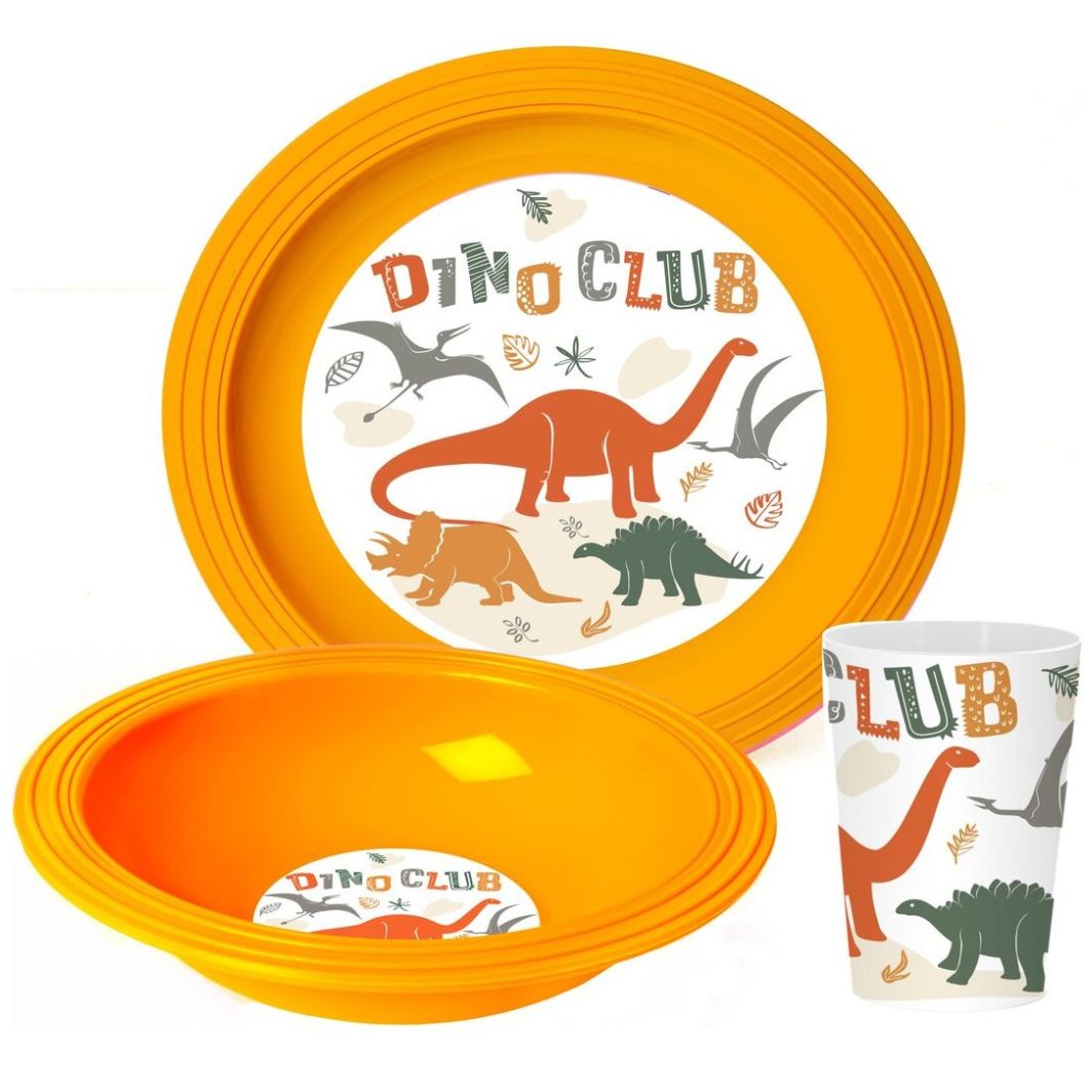 Juego para Desayuno Diseño Dinosaurios 3 Piezas Herevin