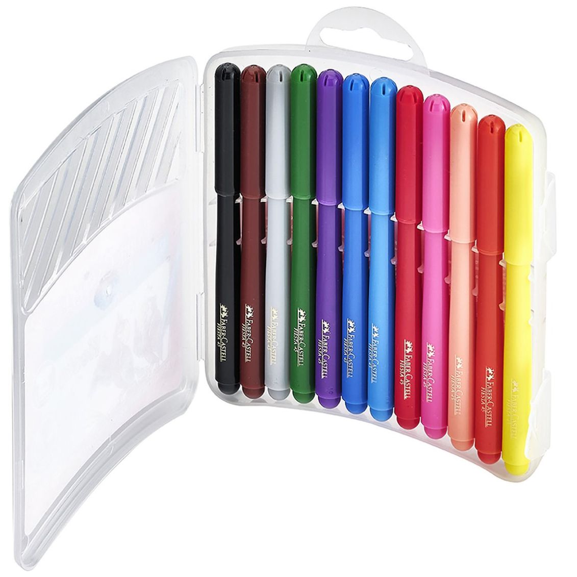 Caja con 12 Plumones Fiesta Rígido Faber-Castell