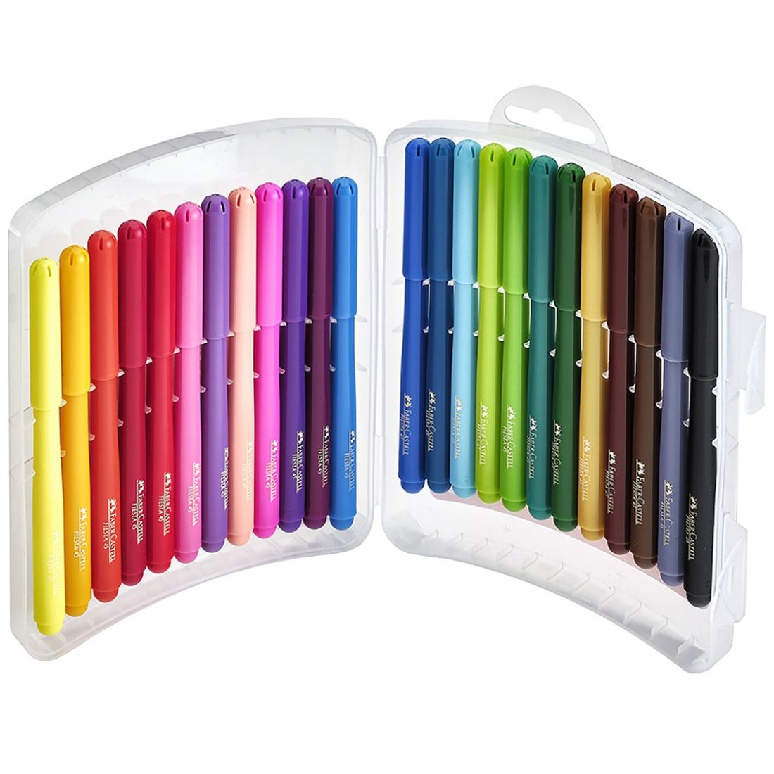 Caja con 24 Plumones Fiesta Rígido Faber-Castell