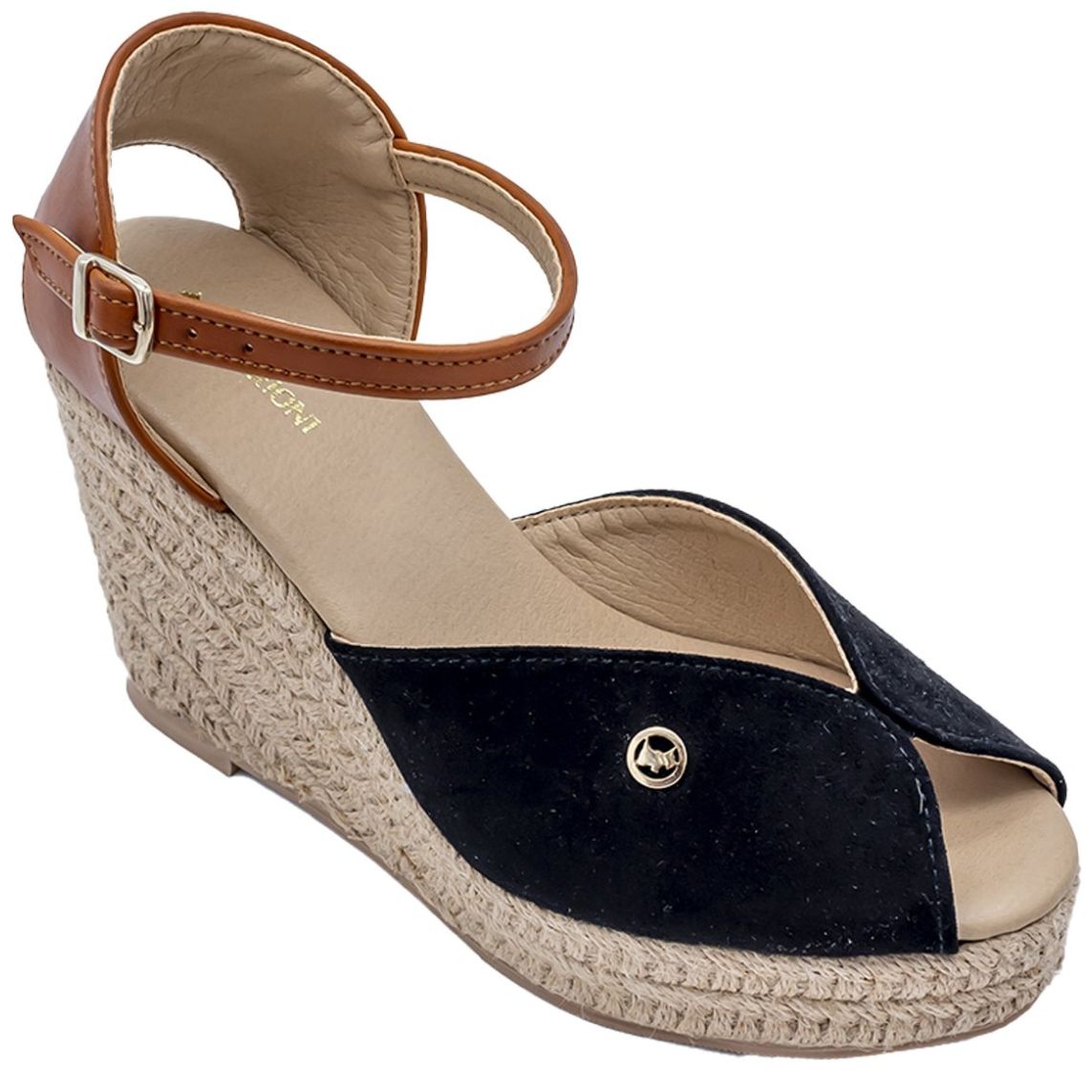 Alpargata Boca de Pez Negra Ferrioni