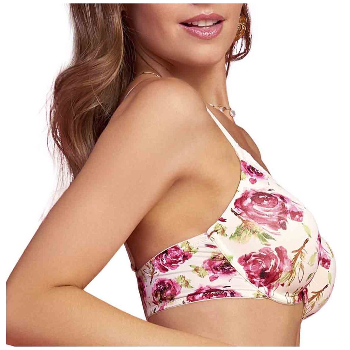 Brasier Estampado Flores Rojas Ilusion