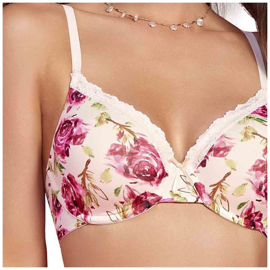 Brasier Estampado Flores Rojas Ilusion