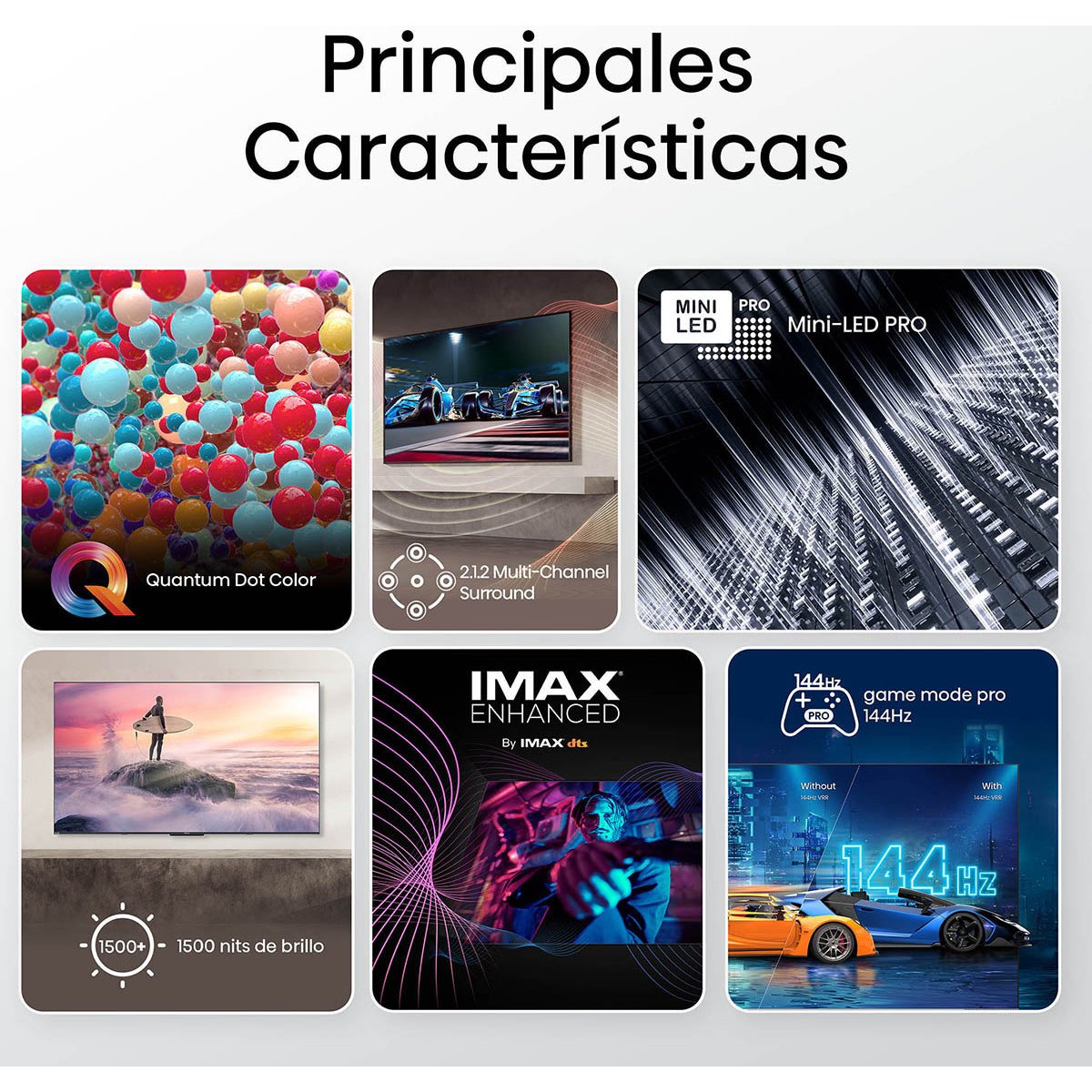 Pantalla Hisense 55" Miniled 4K Android 55U8K