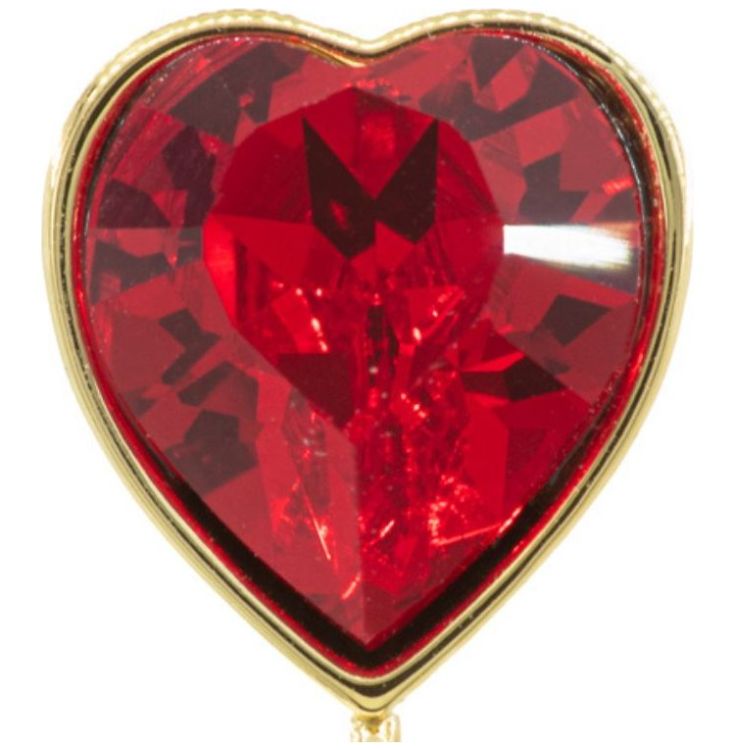 Aretes Corazón Rojo Cristal Links Mayfer