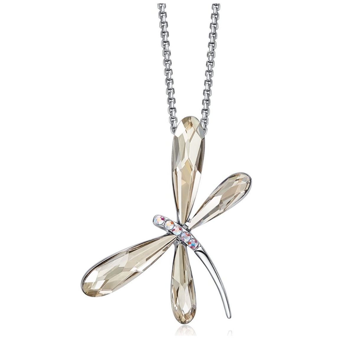 Gargantilla Libélula Cristal Silver Shade Mayfer