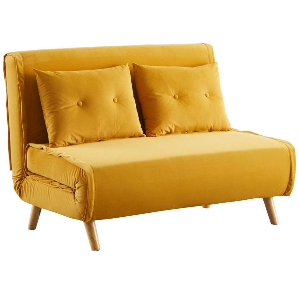 Sofá Cama Amarillo Mostaza Ba04-2 Wang