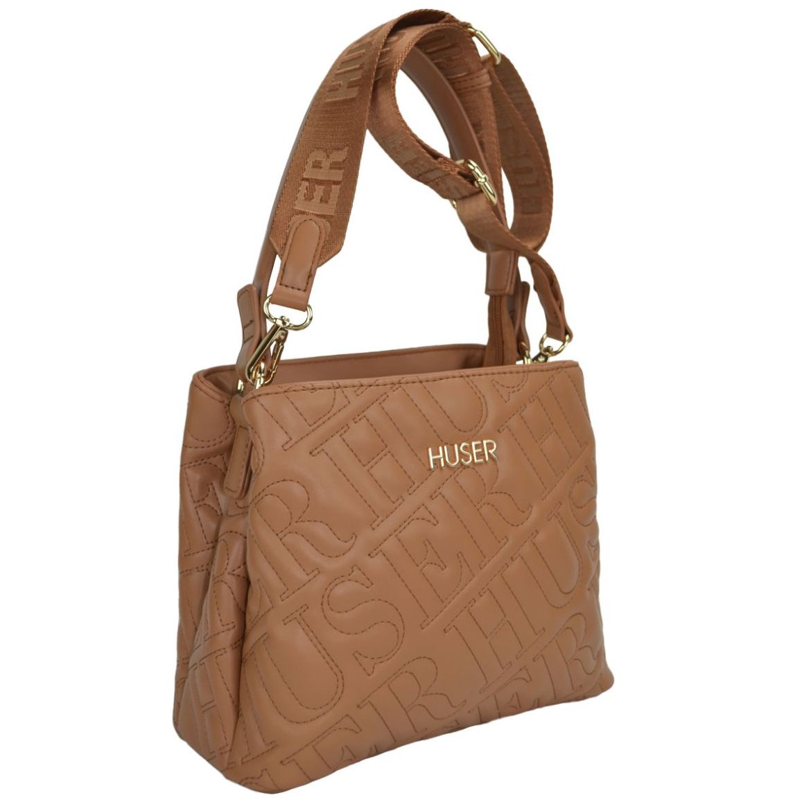 Bolsa Huser Tipo Satchel Café