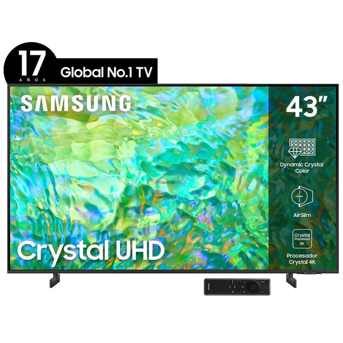 Pantalla 43" Samsung 4K Un43Cu8000Fxzx