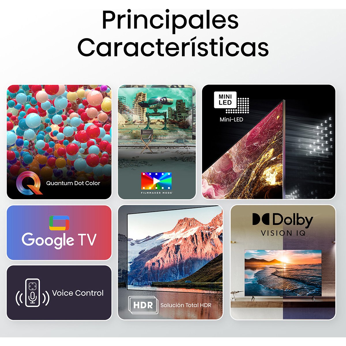 Pantalla Hisense 55" Miniled 4K Android 55U6K