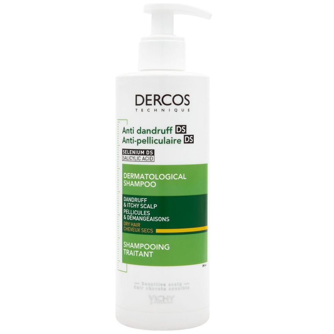 Shampoo Dercos Anticaspa para Cabello Seco 390Ml