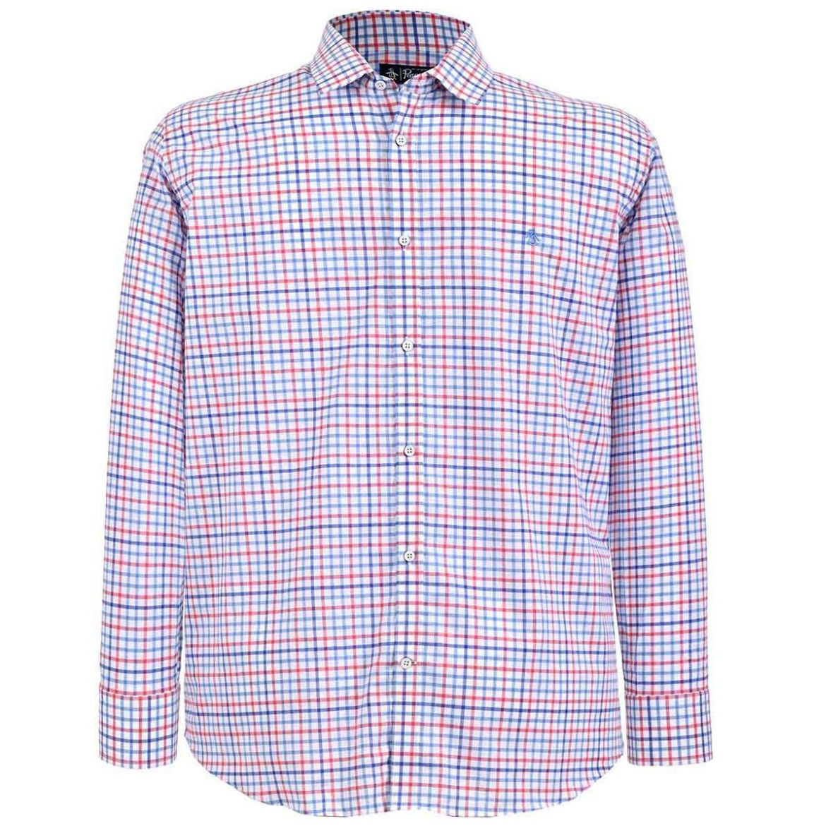 Camisa Fantasia Manga Larga Original Penguin para Hombre Plus