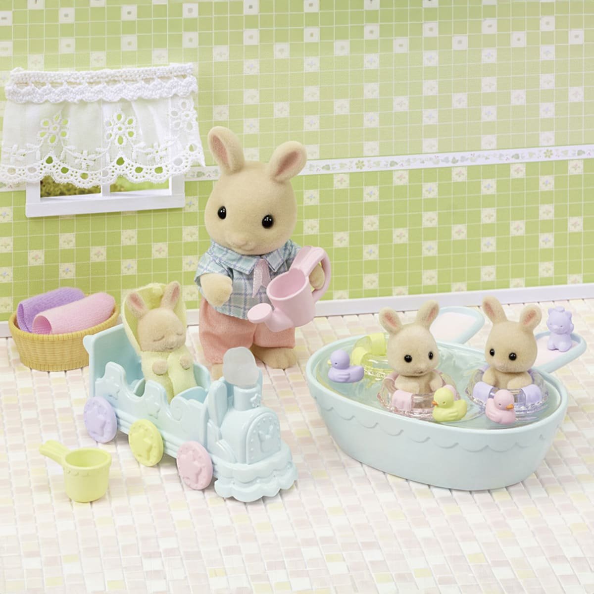 La Hora Del Baño de los Trillizos Sylvanian Families