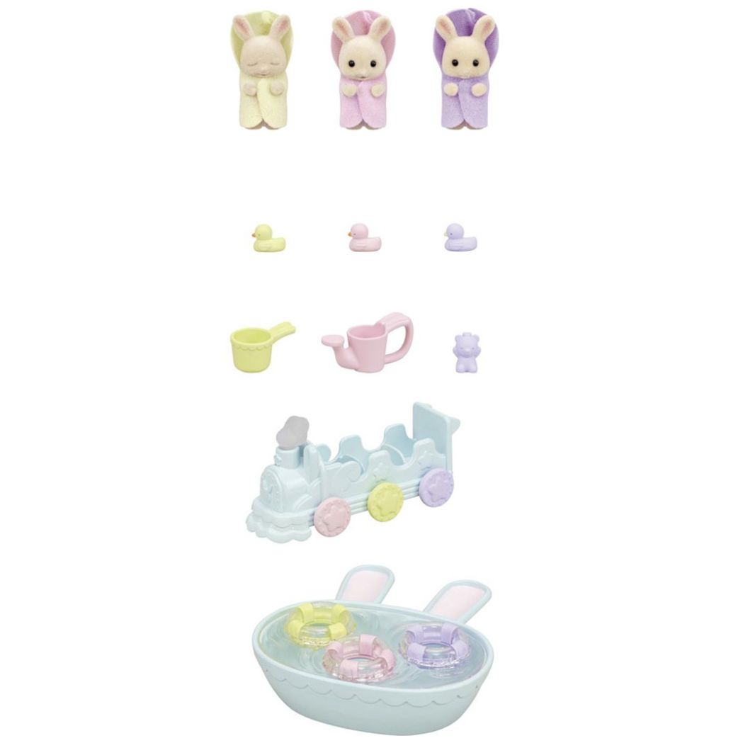 La Hora Del Baño de los Trillizos Sylvanian Families