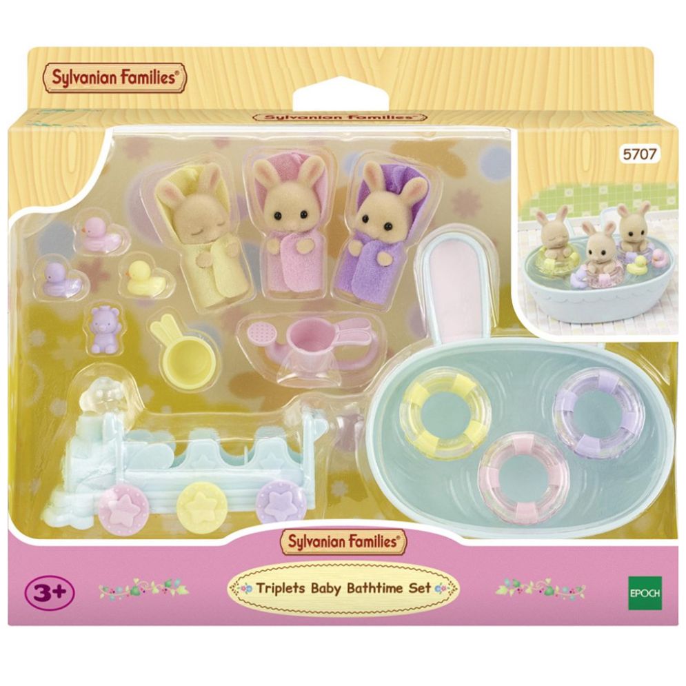 La Hora Del Baño de los Trillizos Sylvanian Families