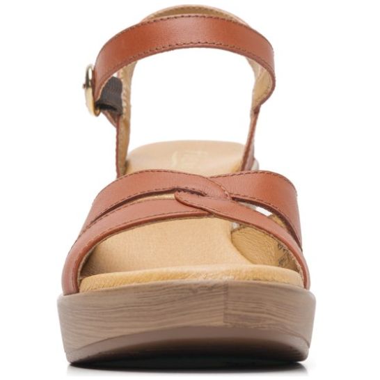 Sandalia Flexi con Pulsera y Tacón Café