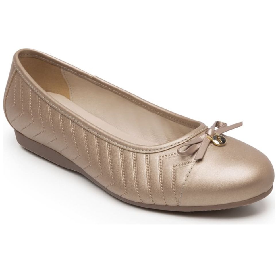 Balerina para Mujer Flexi con Puntera y Moño Oro