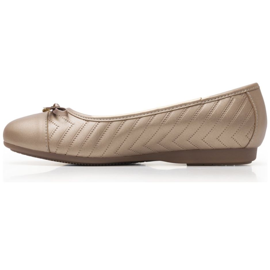 Balerina para Mujer Flexi con Puntera y Moño Oro