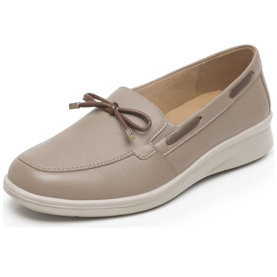 Mocasín para Mujer Flexi con Lazo y Moño Beige