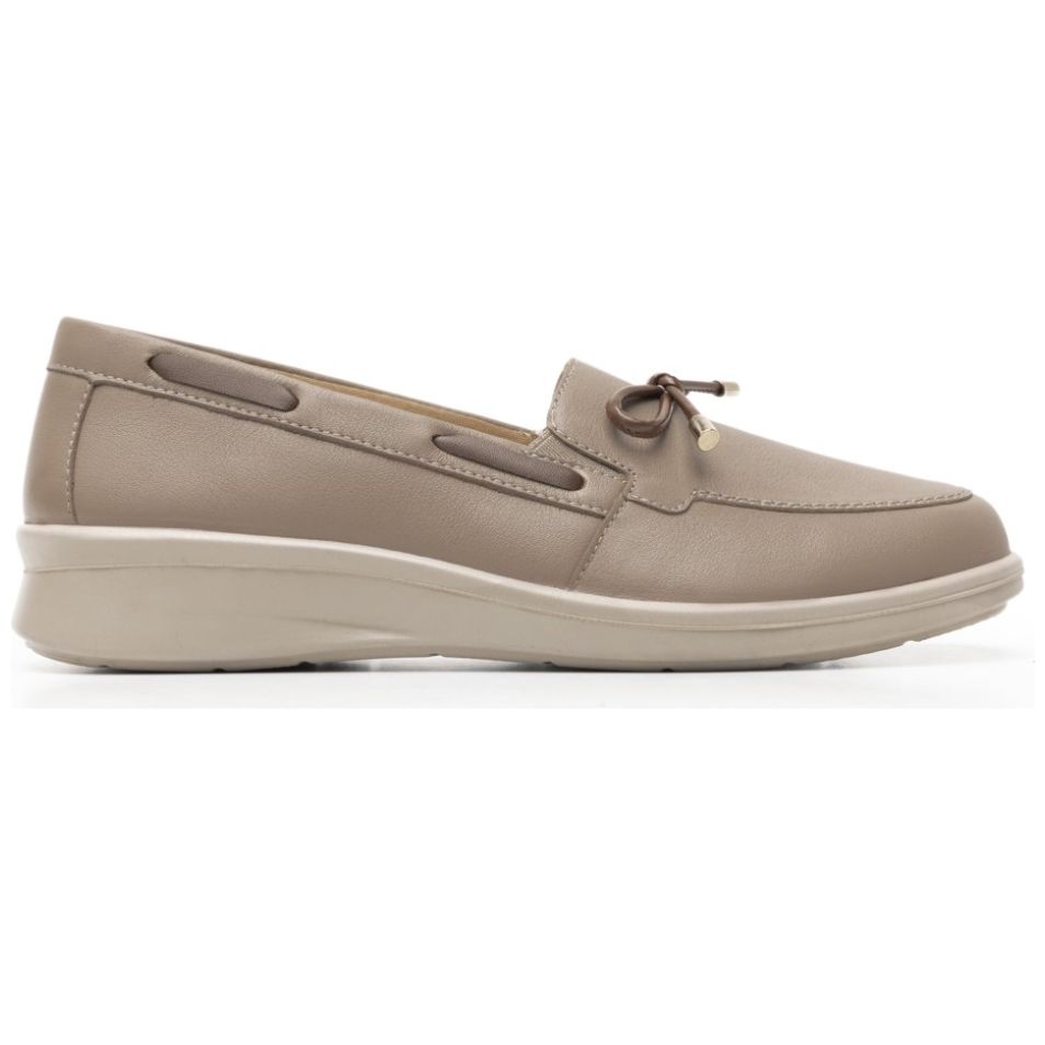 Mocasín para Mujer Flexi con Lazo y Moño Beige