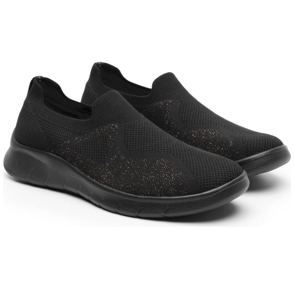 Sneaker Slip On Flexi Textil Negro
