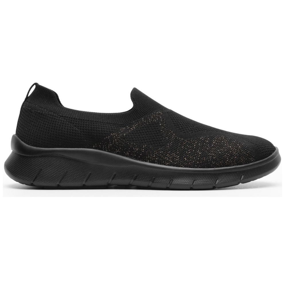 Sneaker Slip On para Mujer Flexi Textil Negro