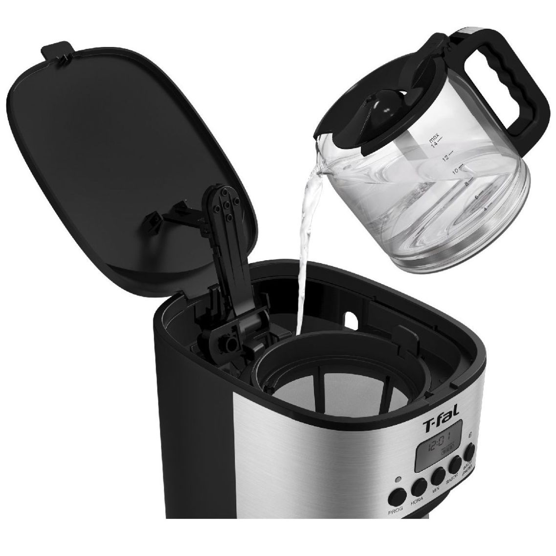 Cafetera Gris Grand Café 1.8L T-Fal