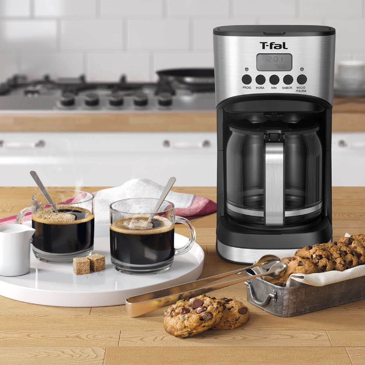 Cafetera Gris Grand Café 1.8L T-Fal