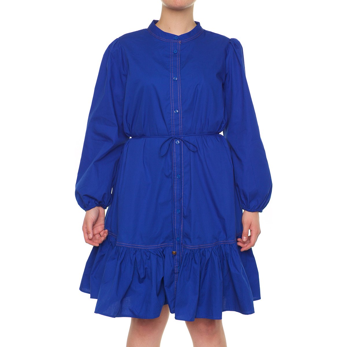 Vestido Corto Manga Larga Cuello Mao  para Dama Lifestyler