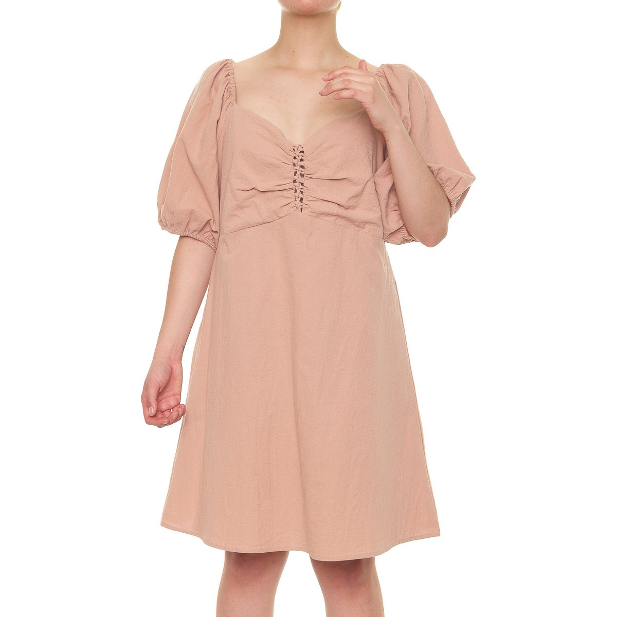 Vestido Corto Manga Globo para Dama Fukka