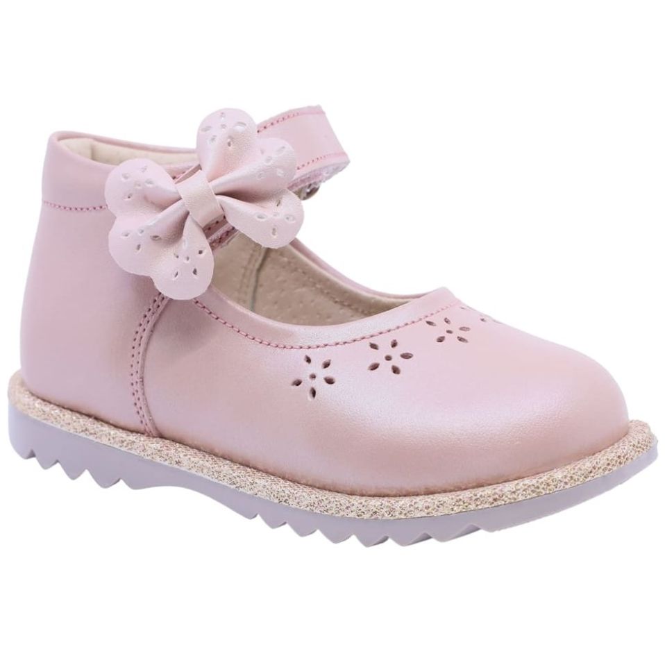 Zapato Coqueta con Moño y Velcro 13-16 Rosa