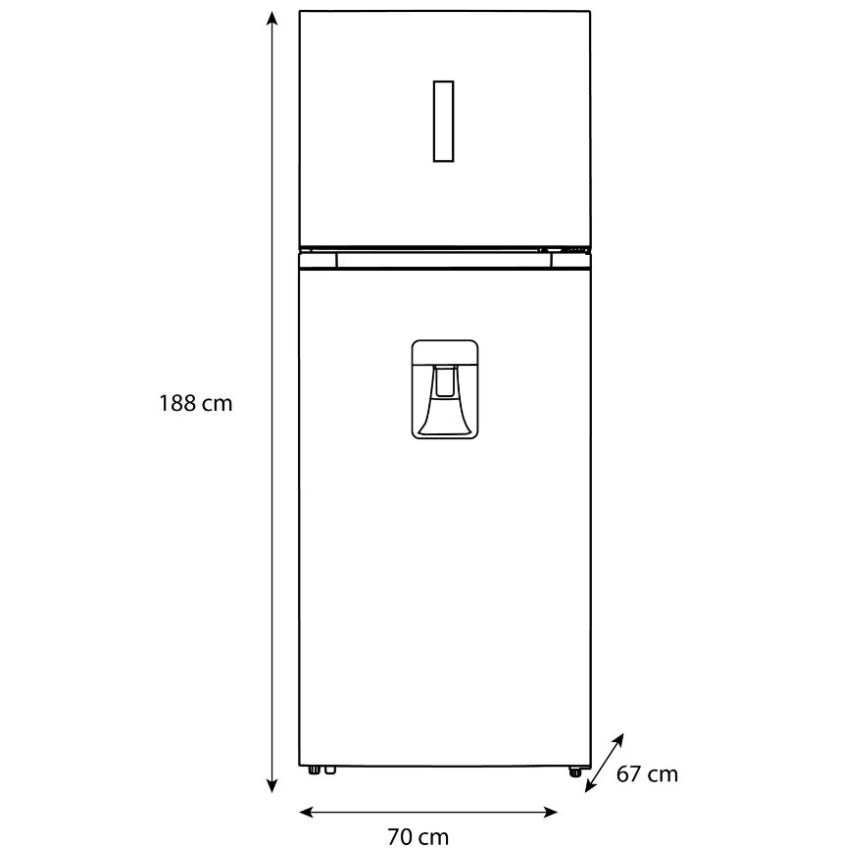 Refrigerador Top Mount Midea 17 Ft Inoxidable Mdrt480Wendxw