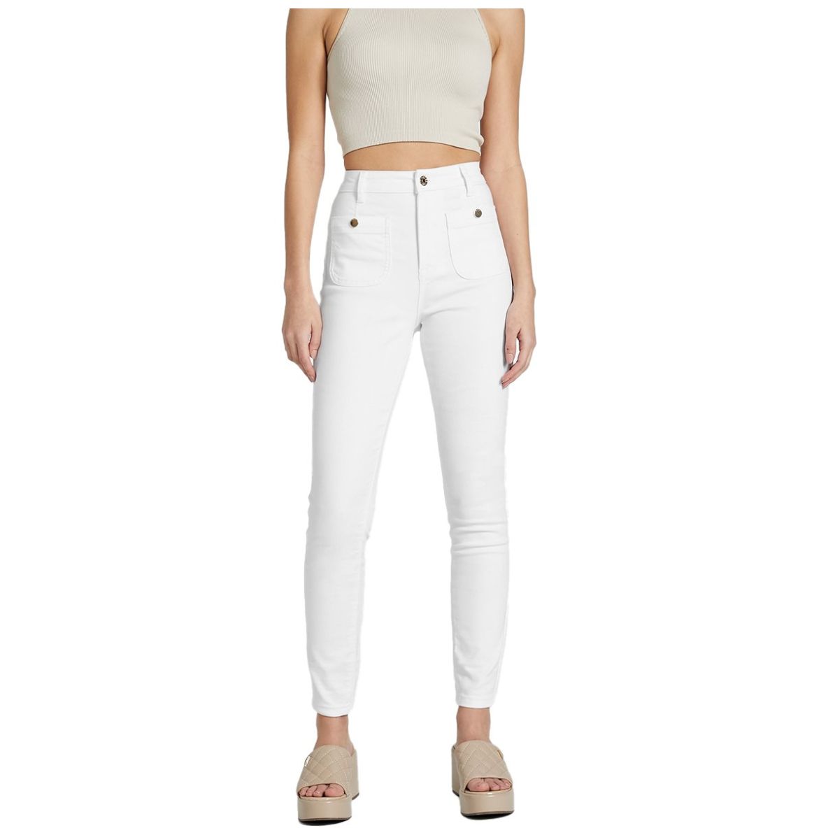 Jeans Tiro Alto Guess para Mujer