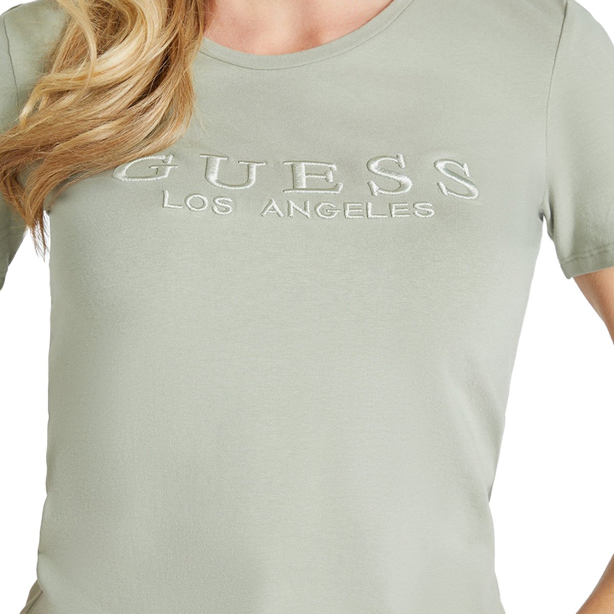 Playera con Logo de Marca Guess para Mujer