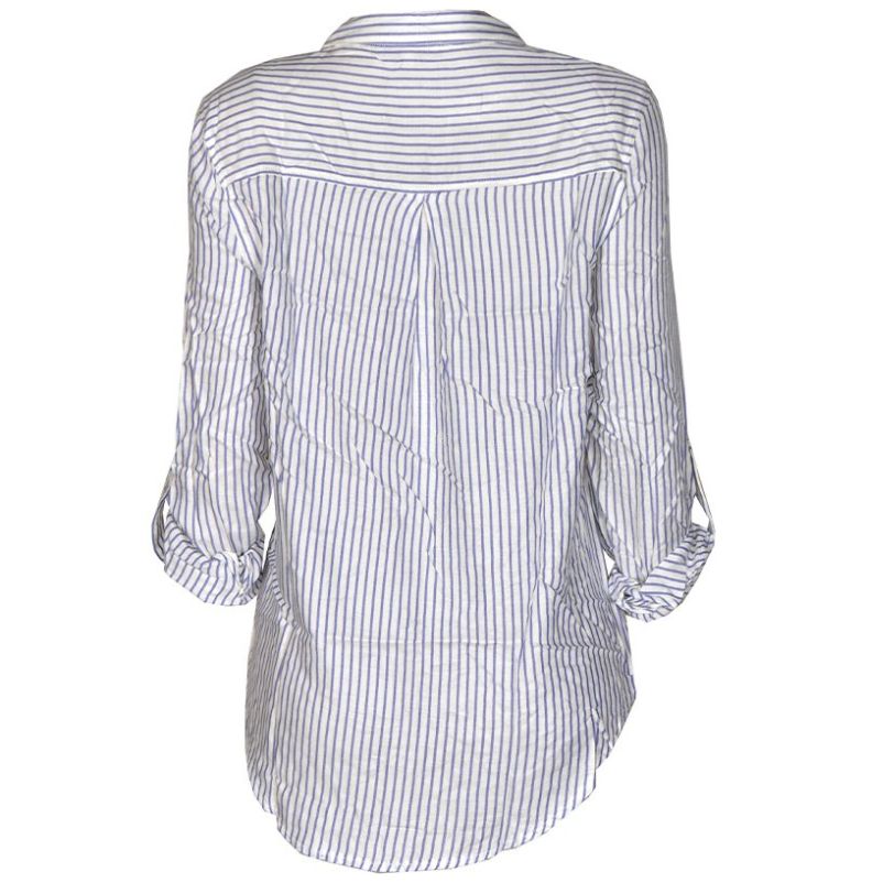 Blusa con Estampado a Rayas y Elevación en Mangas para Mujer Philosophy Jr