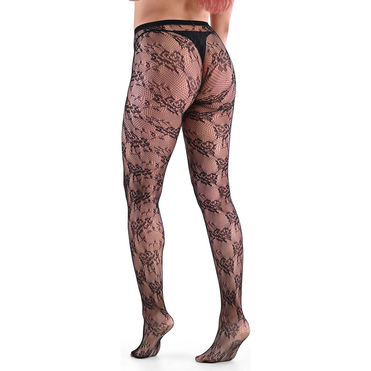 Pantimedia Red con Flores Maria Intima para Mujer