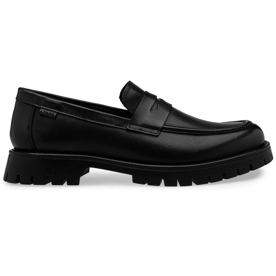 Mocasín en Piel Levis Negro para Hombre