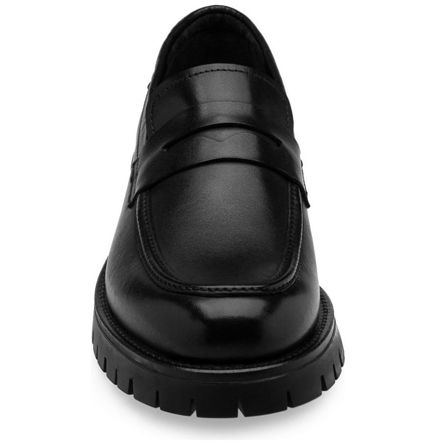 Mocasín en Piel Levis Negro para Hombre