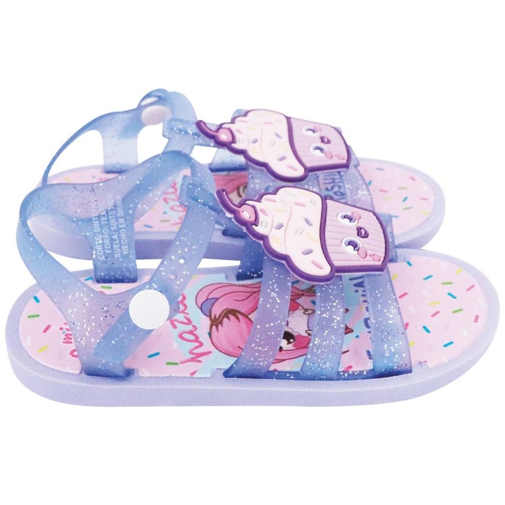 Sandalia con Broche 13-17 Morado Mis Pastelitos para Niña