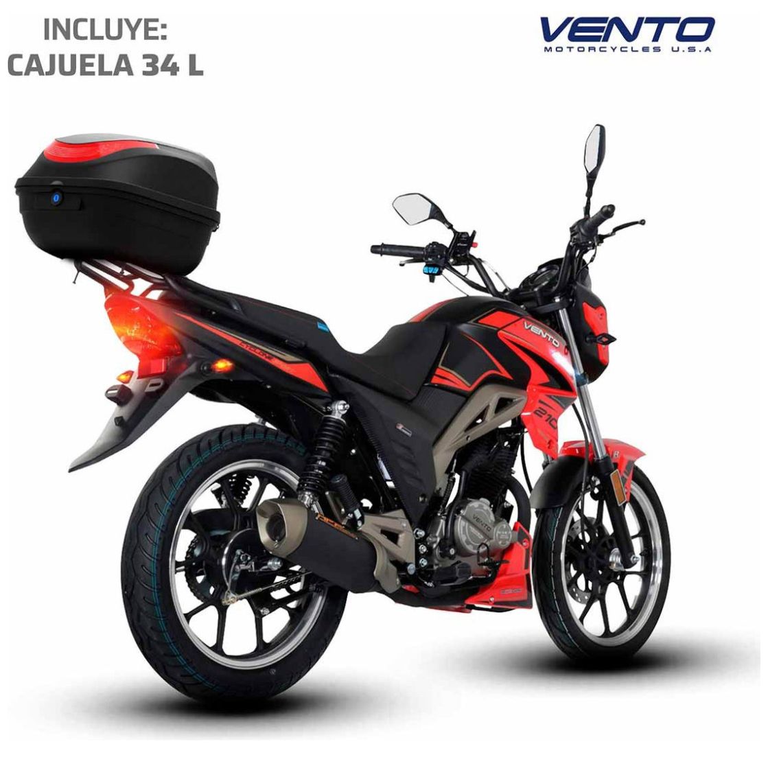 Motocicleta Vento Cyclone 210 Rojo 2024