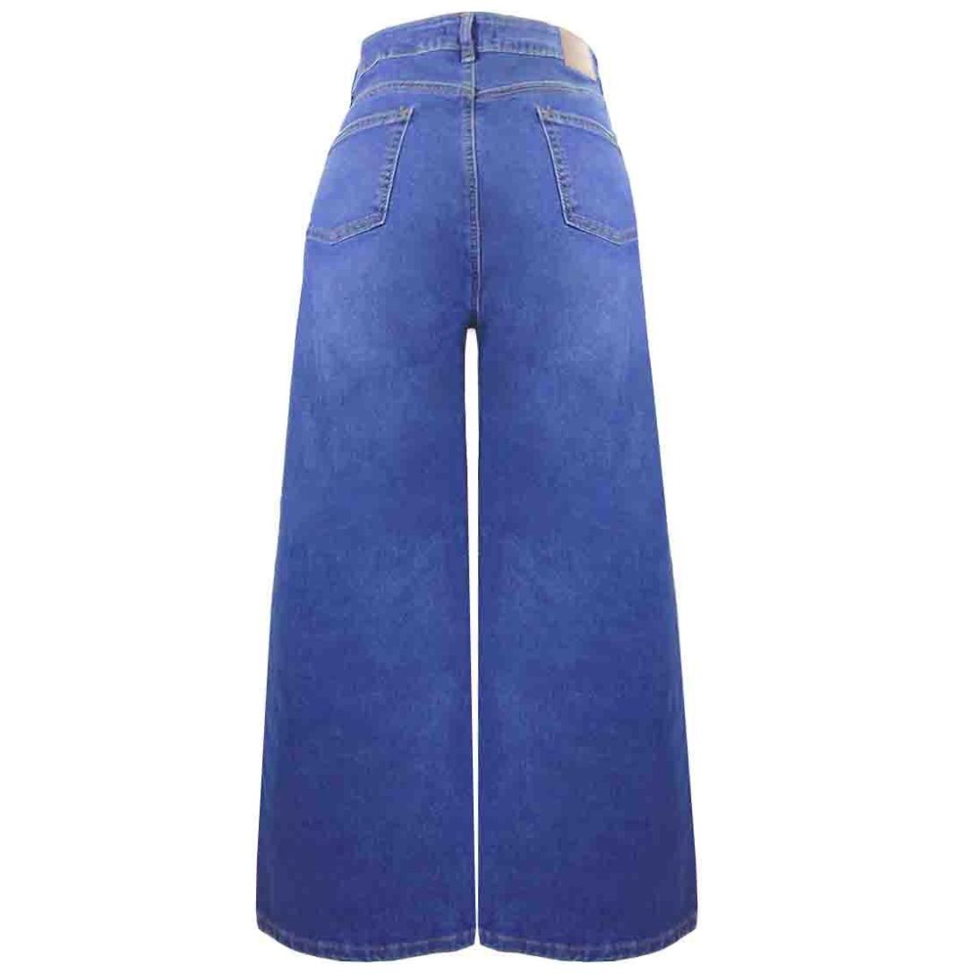 Jeans Beronna Corte Wide Leg para Mujer
