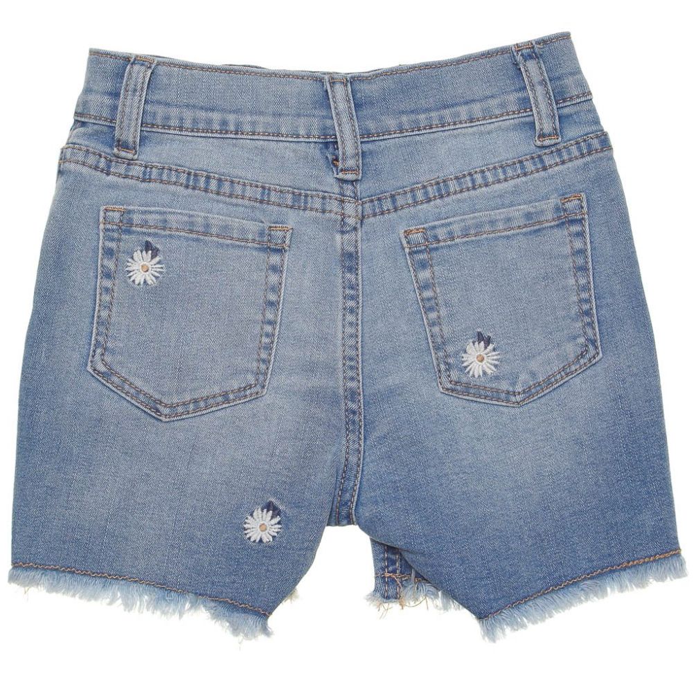 Short Mezclilla Flores para Bebé Niña Jeanious