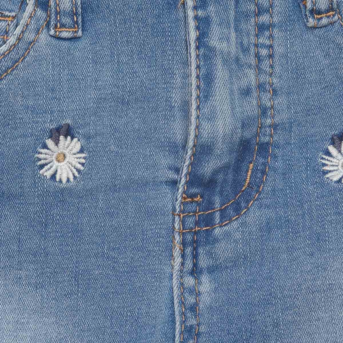 Short Mezclilla Flores para Bebé Niña Jeanious