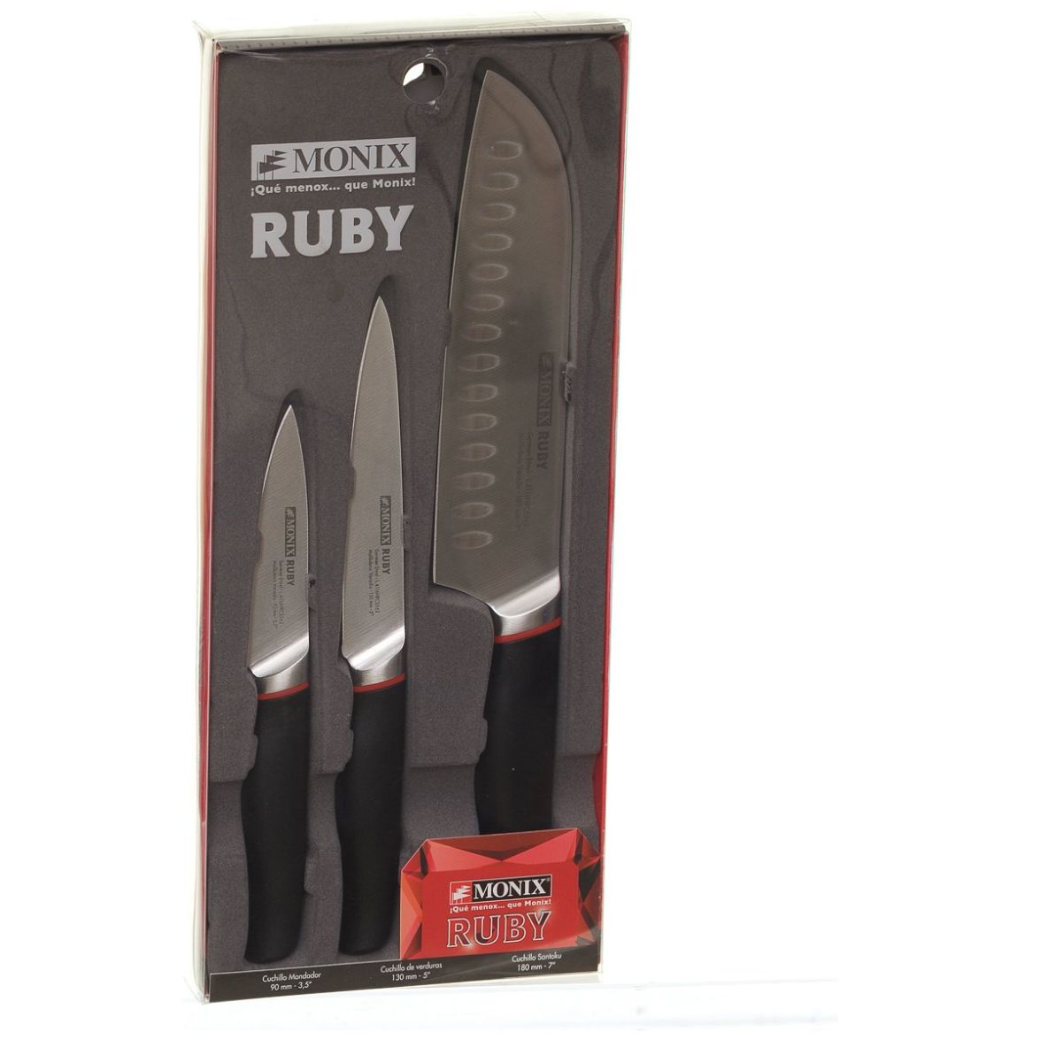 Set 3 Cuchillos Acero Inox Ruby Monix