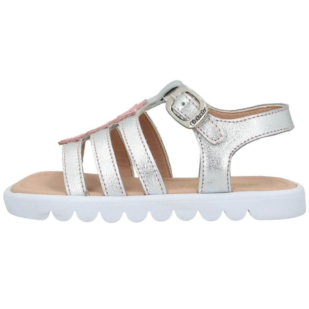 Sandalia Elefante con Hebilla 15-17 Color Plata para Niña