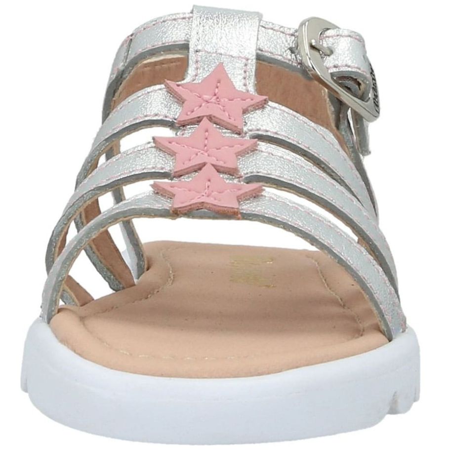 Sandalia Elefante con Hebilla 15-17 Color Plata para Niña