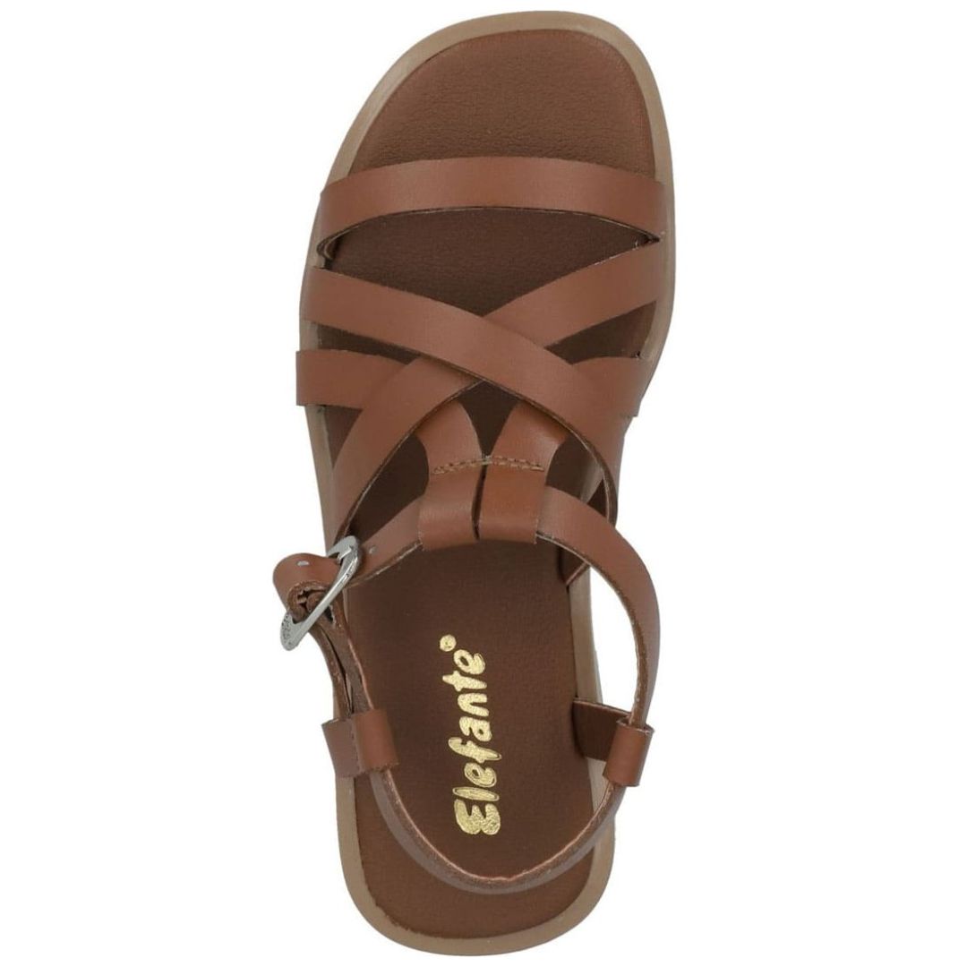 Sandalia Elefante con Hebilla 18-21 Color Café para Niña