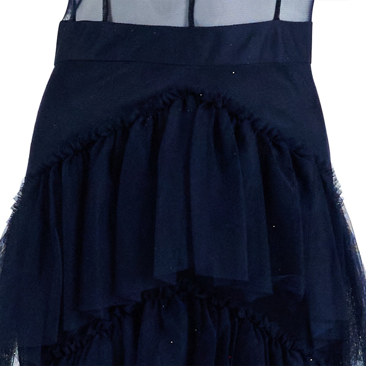 Vestido Largo de Fiesta con Escarolas para Mujer Noshe