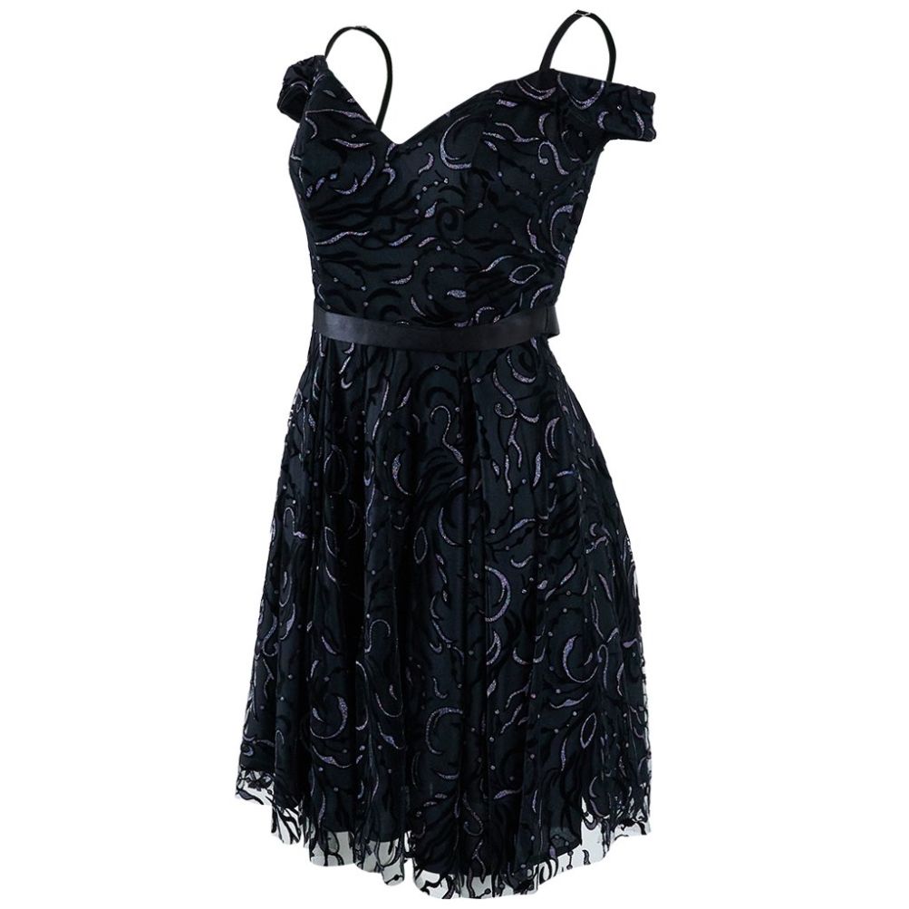 Vestido Corto de Fiesta con Fajilla para Mujer Noshe