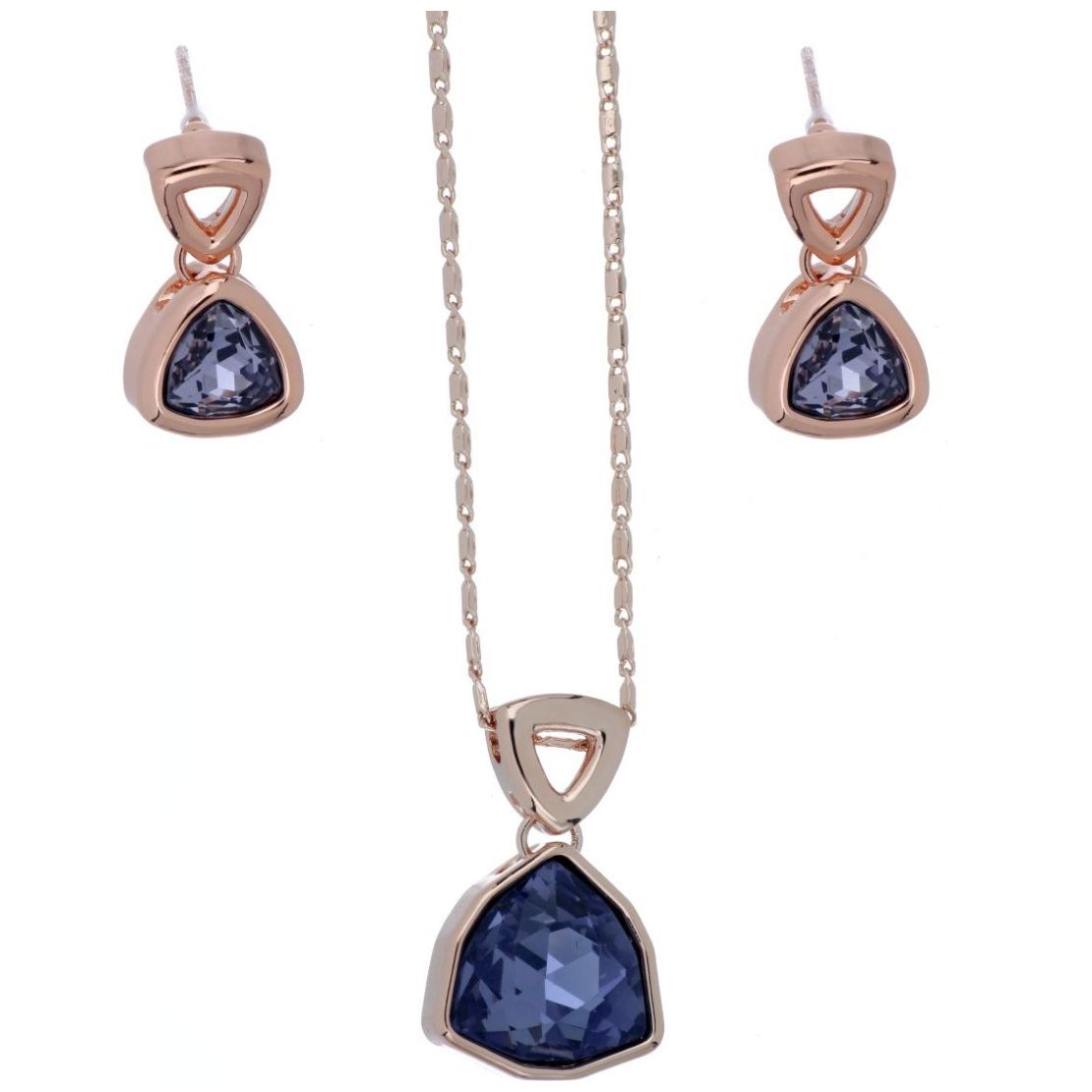 Juego Aretes+Dije+Cadena Piedra Tanzanita Camilla