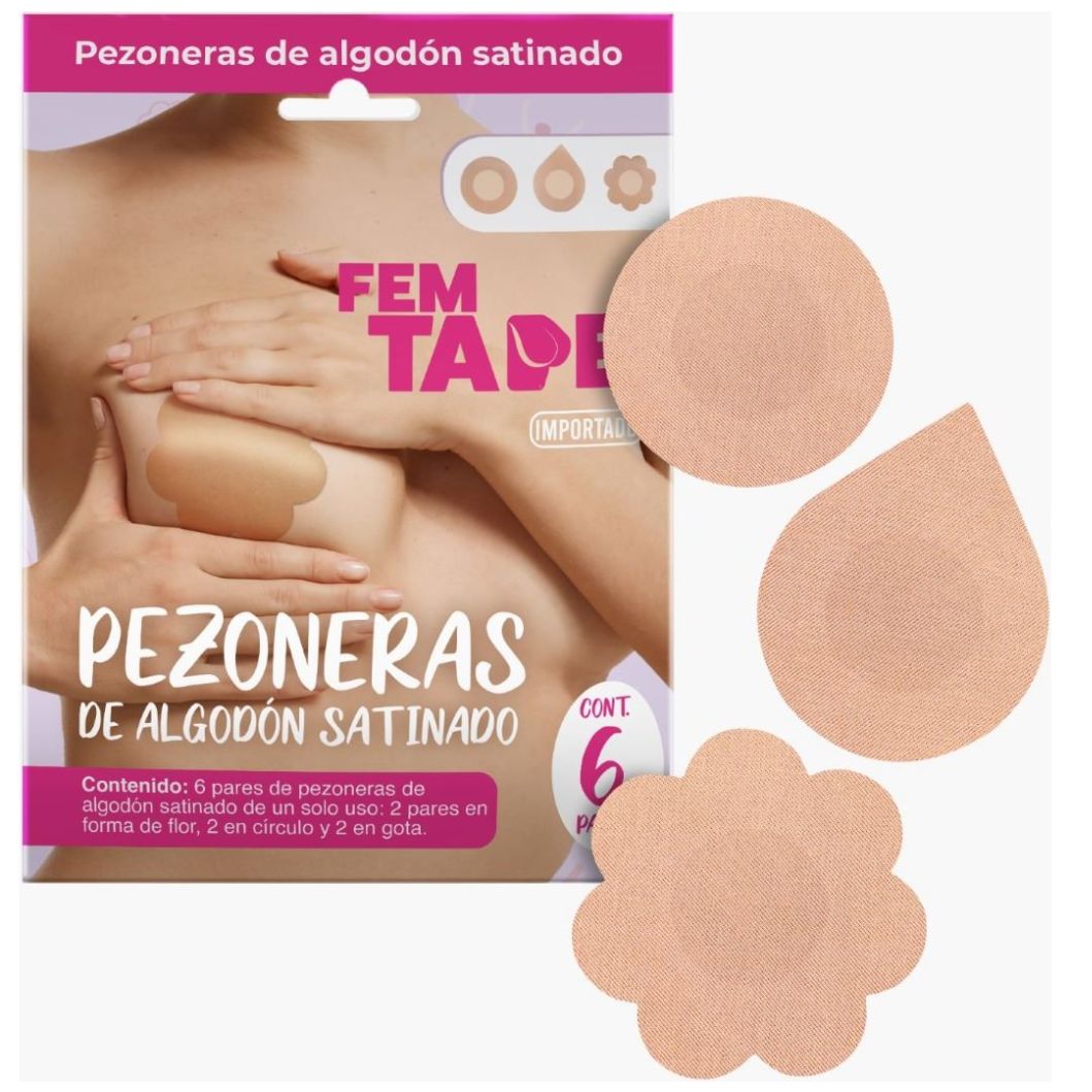 Pezoneras Algodón Satinado 12 Pzas Fem Tape